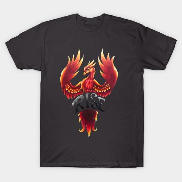 Rising Phoenix T-Shirt by Lady Lilac